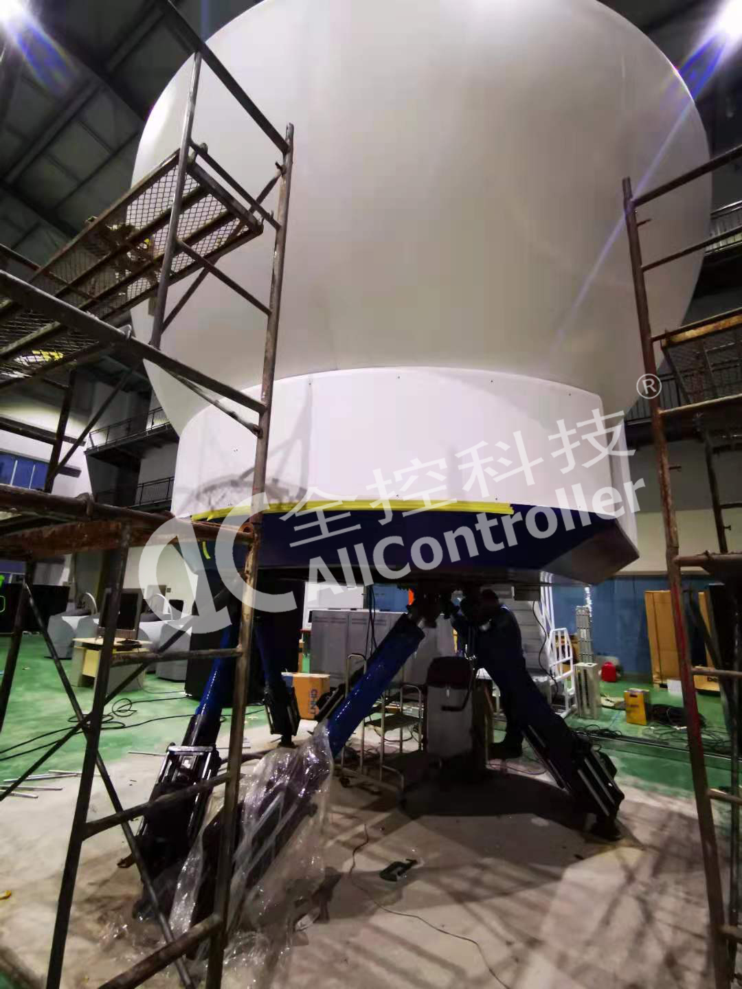 六自由度加受油模擬平臺現(xiàn)場圖